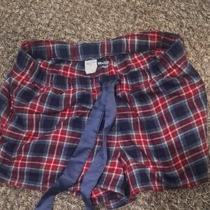 Hollister Red and Blue Plaid Women's Shorts